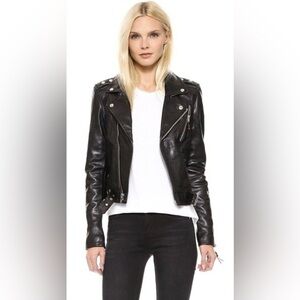 BLK DNM Black Leather Jacket 1 Size XS NWT